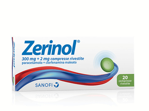 Zerinol 300mg + 2mg Contro Febbre e Influenza 20 Compresse Rivestite