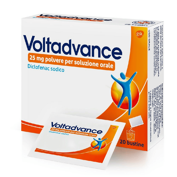 Voltadvance Antinfiammatorio Diclofenac Dolori Articolari Dolore Cervicale Mal di Schiena 20 Bustine