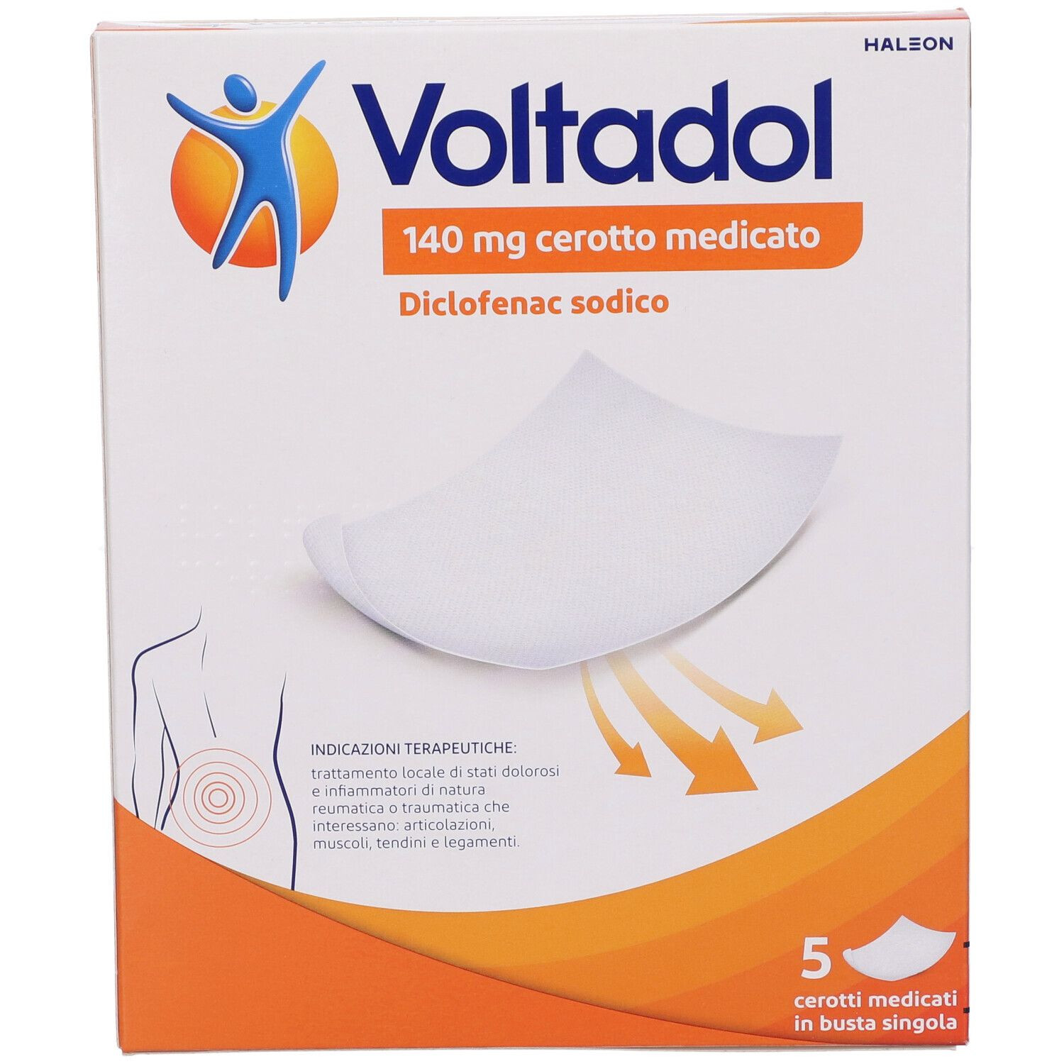 Voltadol Antinfiammatorio 140mg Diclofenac Dolori Muscolari Mal di Schiena 5 Cerotti Medicati — confronto prezzi