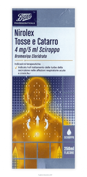 Almus Nirolex Sciroppo Tosse e Catarro Mucolitico Bromexina 4mg/5ml 250ml