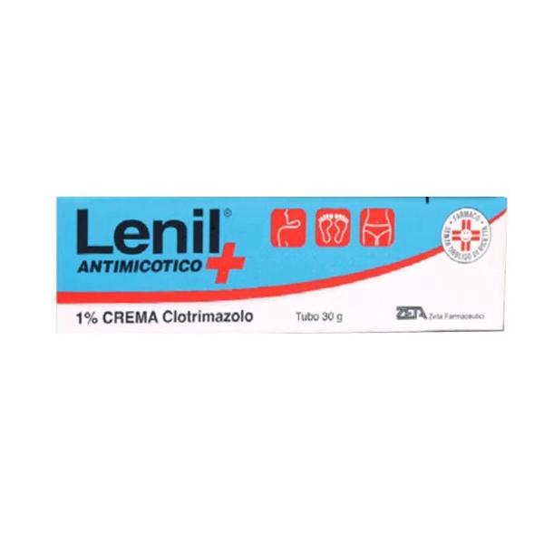 Lenil Antimicotico Clotrimazolo 1% Crema 30g Trattamento per Micosi della Pelle e Pieghe Cutanee