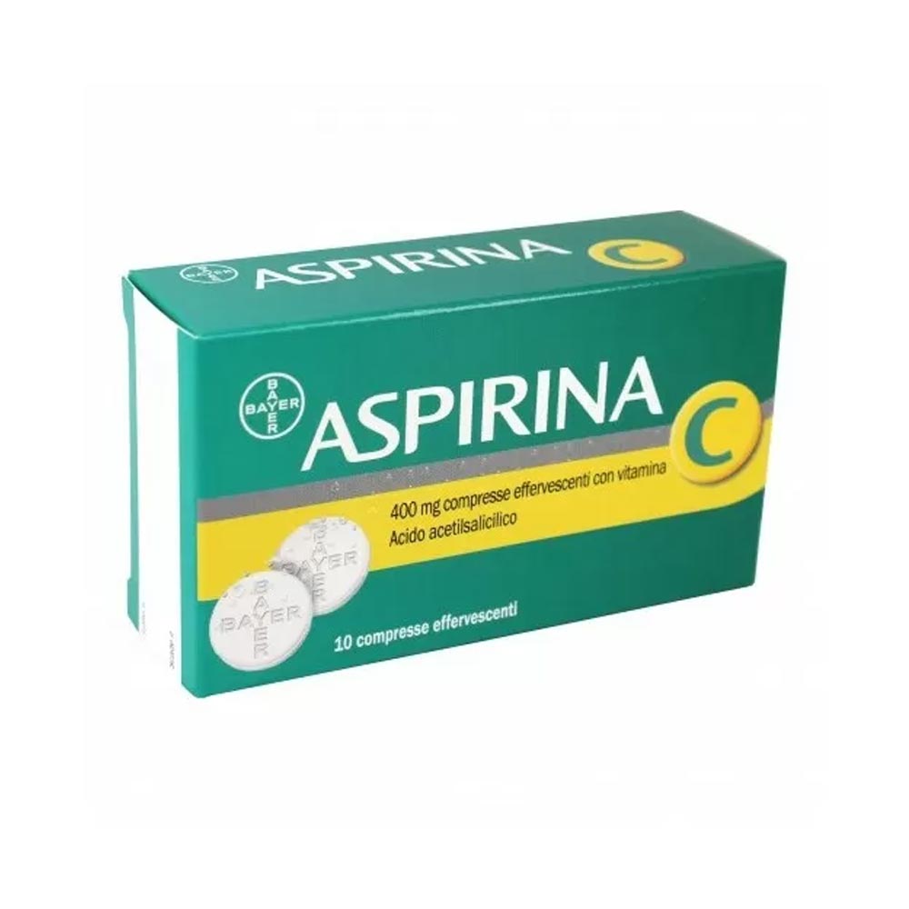 Aspirina C Raffreddore Influenza 400mg Acido Acetilsalicilico 240mg Vitamina C, 10 Compresse Effervescenti