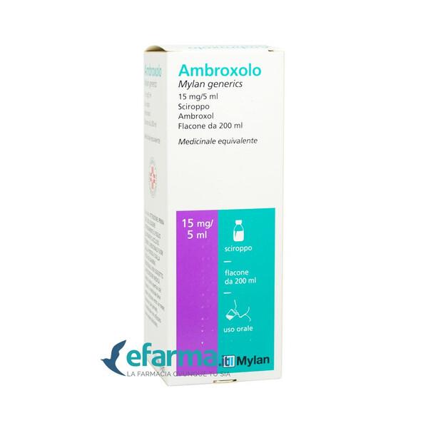 Ambroxolo Mylan 15 mg/5 ml Tosse Flacone 200 ml