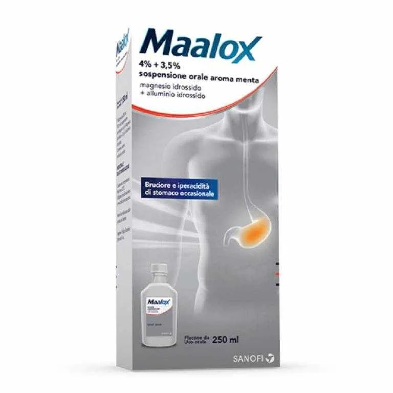 Maalox 4% + 3,5% Sospensione Orale Menta 250 ml