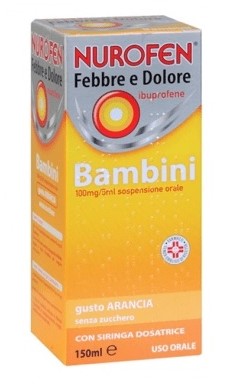 Nurofen Febbre E Dolore Bambini 100mg/5ml Sospensione Orale Gusto Arancia 150ml