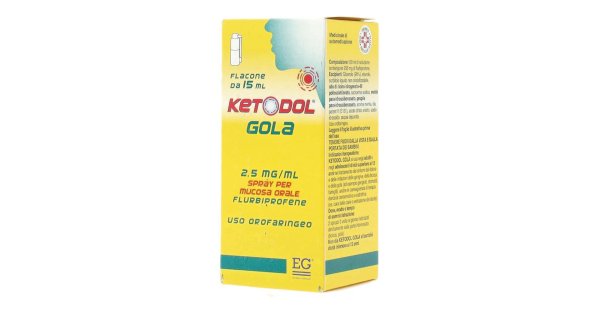 Lisomucil Gola Spray 15 ml Antidolorifico e Antinfiammatorio a base di Flurbiprofene per la Gola