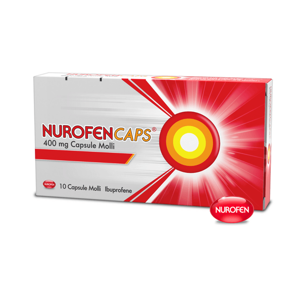 Nurofencaps 400 mg Molli Per Mal di Testa Dolori Ai Denti e Muscolari 10 Capsule