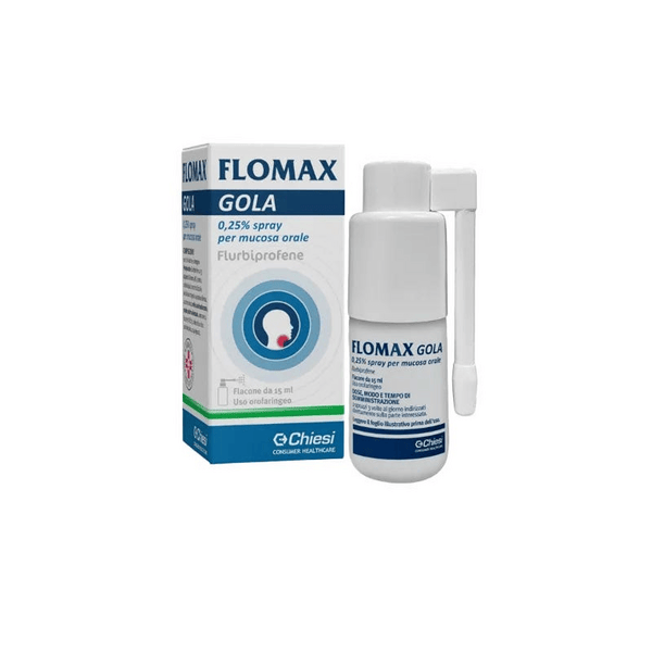 Flomax Gola 0,25% Spray Per Mucosa Orale Flurbiprofene 15 ml
