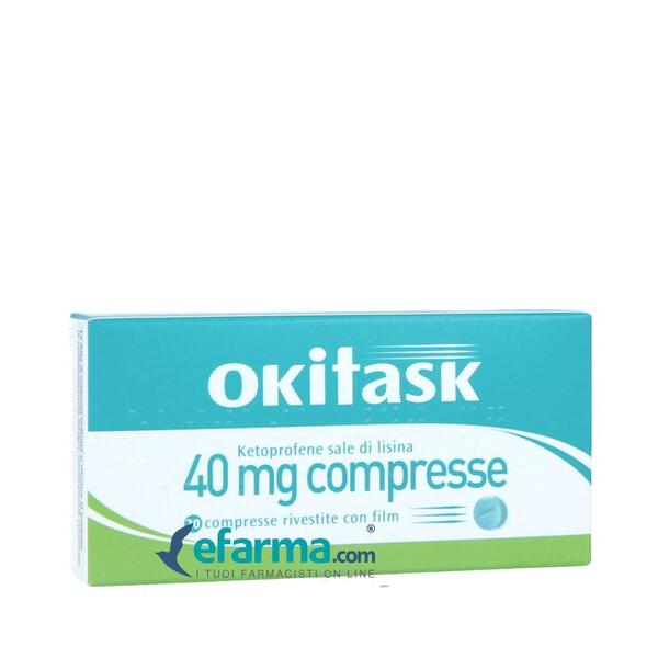Okitask 40 mg Ketoprofene Sale di Lisina 20 Compresse Rivestite