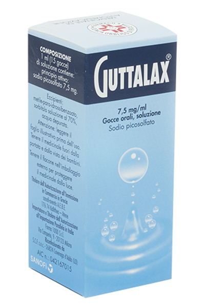 Guttalax 7,5 mg/ml gocce orali, soluzione