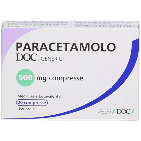 Doc Generici Paracetamolo Analgesico Antipiretico Dolore e Febbre 20 Compresse