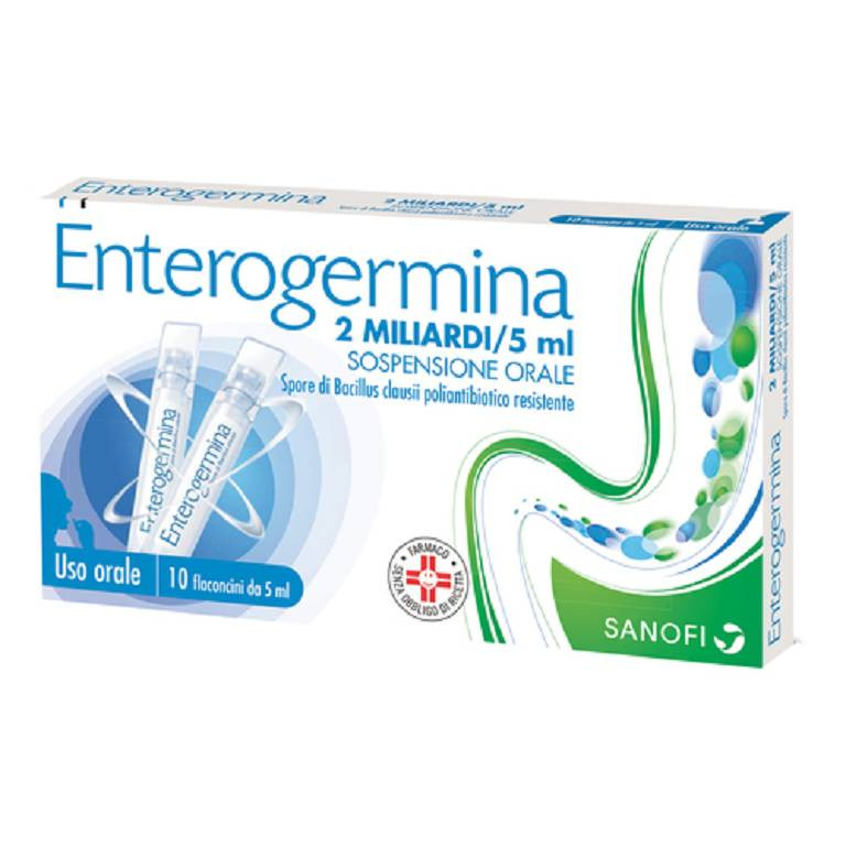 Enterogermina os 10 flaconcini 2mld/5ml