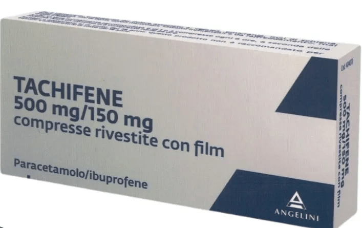 Tachifene 500mg + 150mg 16 compresse Paracetamolo + Ibuprofene Antipiretico e Analgesico