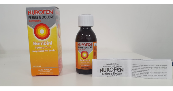 Nurofen Febbre bambini 100 mg/5 ml - sospensione orale a base di ibuprofene — confronto prezzi