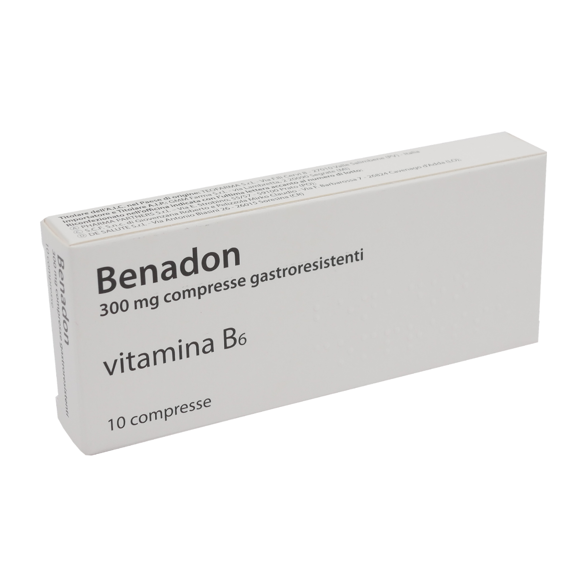 Benadon 300mg Vitamina B6 10 Compresse