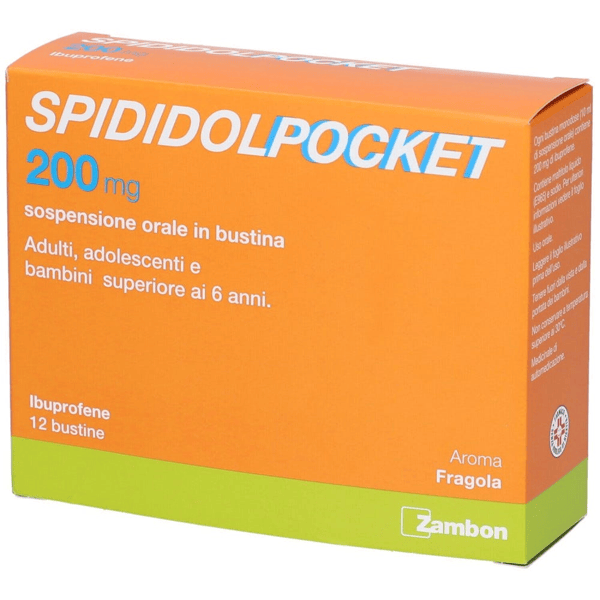 Spididol Pocket 200mg Per il trattamento del dolore 12 Bustine