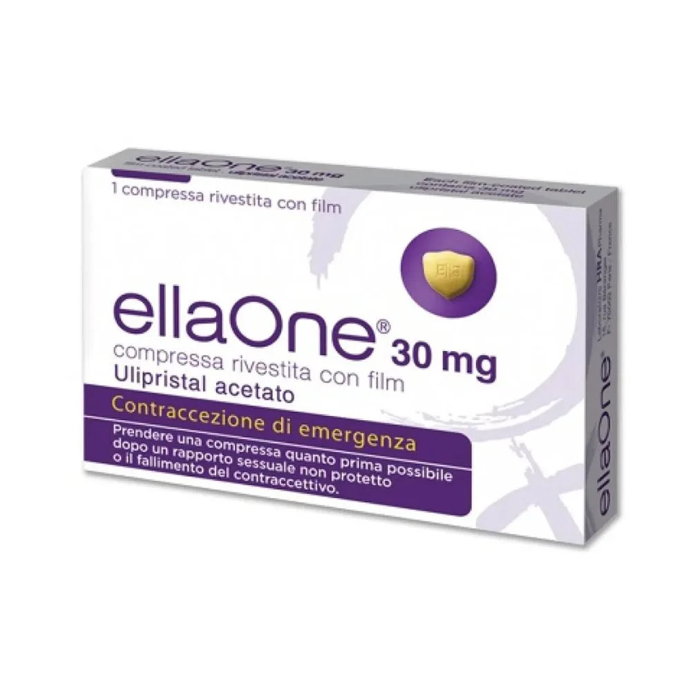 Ellaone 30mg Ulipristal Acetato Contraccezione di Emergenza, 1 Compressa Rivestita