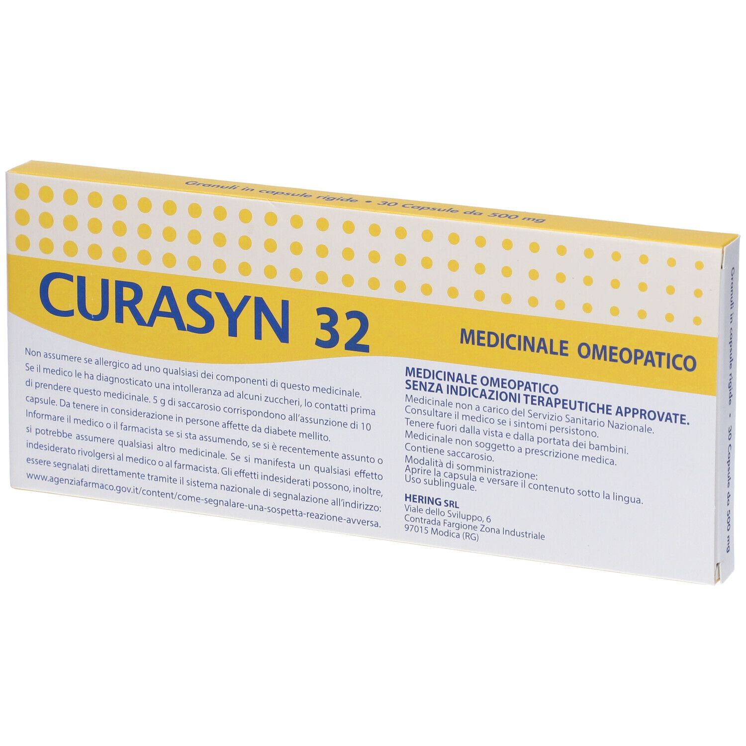 HERING Curasyn 32*Granuli 30 Capsule 500 Mg rigide — confronto prezzi