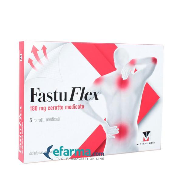 Fastuflex 5 Cerotti Medicati Antinfiammatori Diclofenac Epolamina 180 Mg
