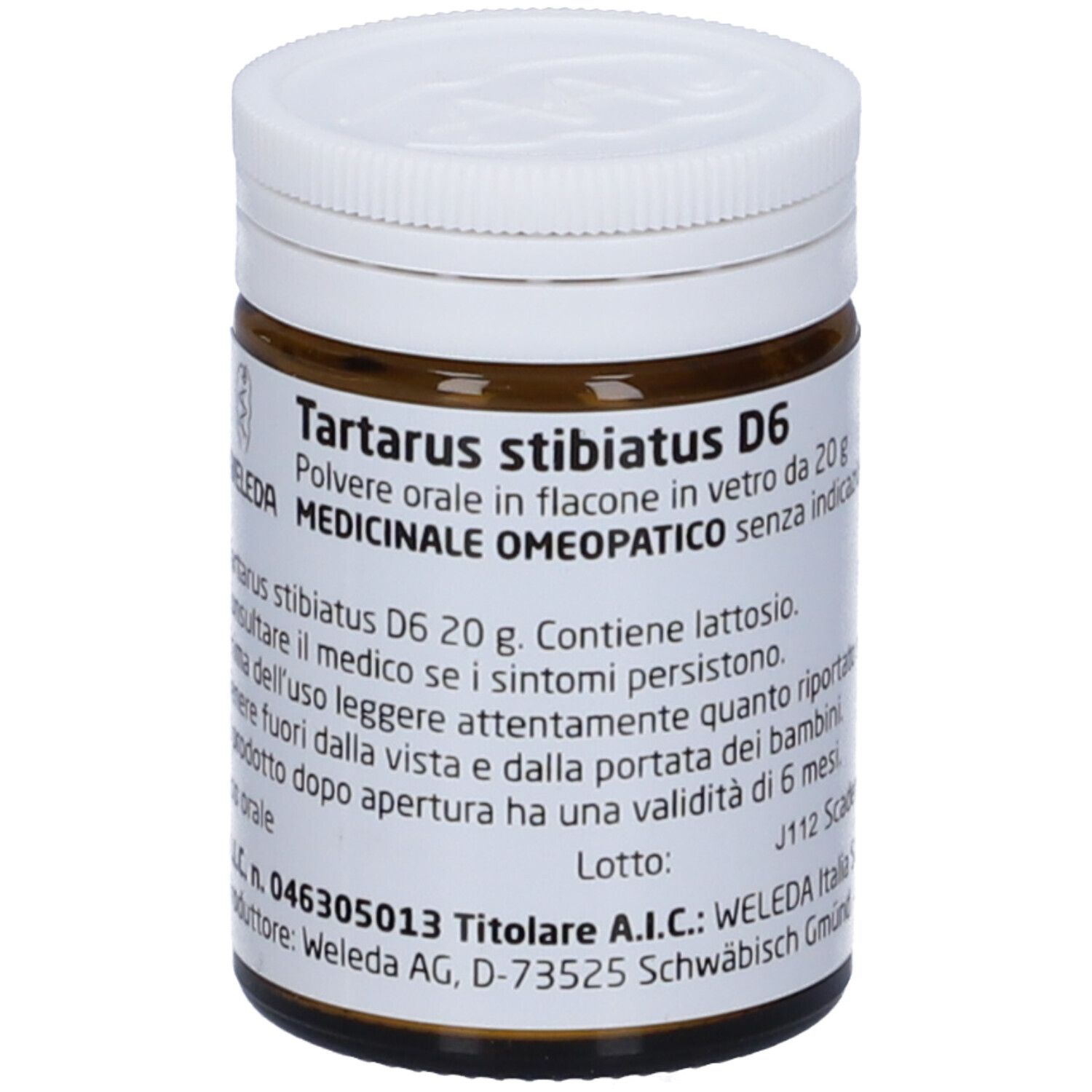 Weleda Tartarus Stibiatus 6DH Polvere Orale per soluzione orale