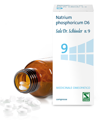 Schwabe Pharma Sali Dr. Schüssler - Natrium phosphoricum D6 Sale Dr. Schussler N.9 (fosfato di sodio), 200 Compresse