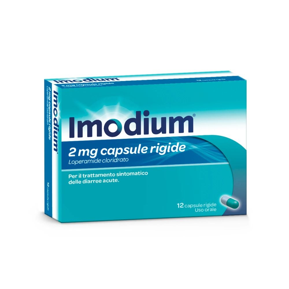 Imodium 2mg Sollievo Rapido della Diarrea Acuta Occasionale, 12 Compresse Orosolubili