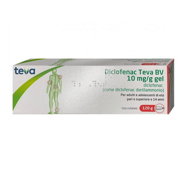 Diclofenac Teva Gel Antinfiammatorio 10 mg/g 120 g