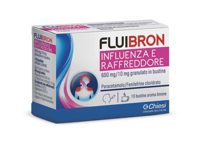 Fluibron Influenza E Raffreddore 600mg/10mg Granulato 10 Bustine