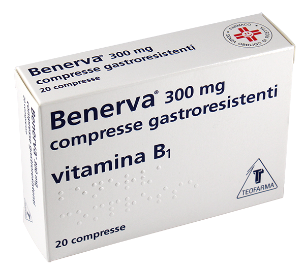 Benerva 300 mg compresse gastroresistenti tiamina cloridrato (vitamina b1)
