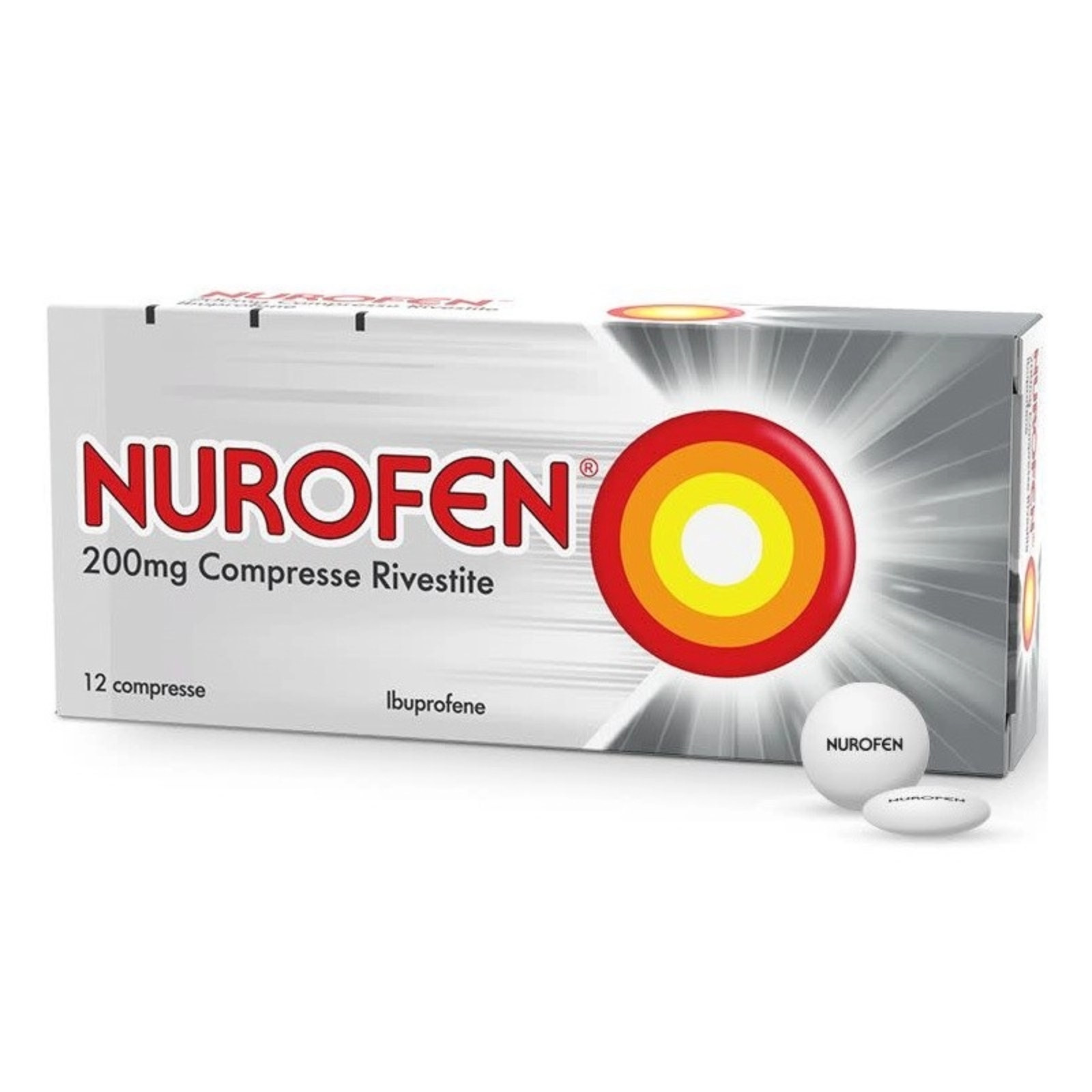 Nurofen 200mg Ibuprofene Febbre e Dolore, 12 Compresse Rivestite — confronto prezzi