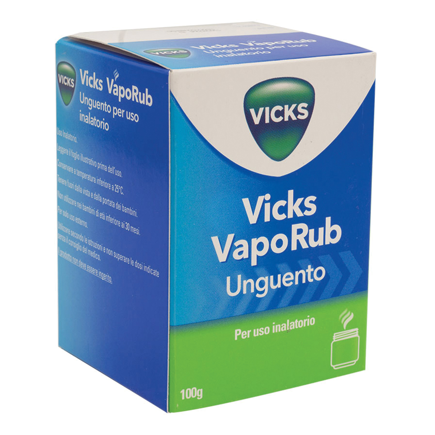 Vicks VapoRub Rimedio Per Raffreddore/Mal Di Gola/Tosse/Naso Chiuso Vasetto 100g