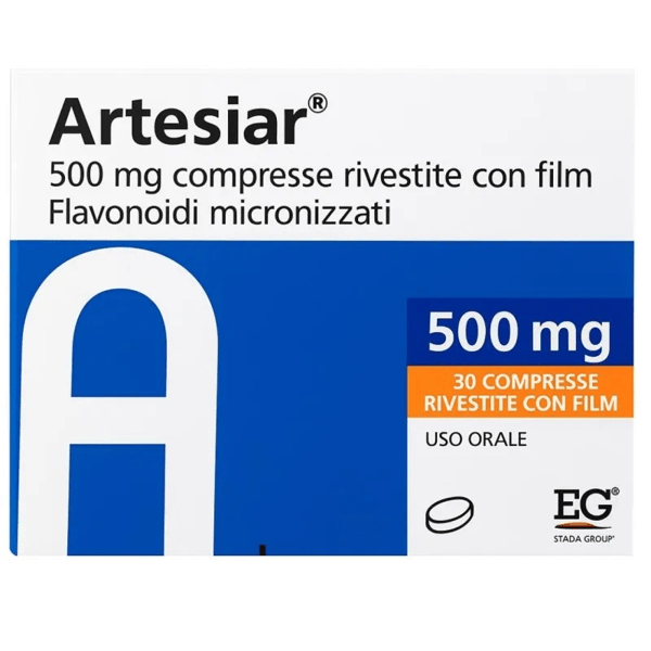 Artesiar 500mg Per Insufficienza Venosa ed Emorroidi 30 Compresse