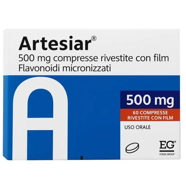 Artesiar 500mg Per Insufficienza Venosa ed Emorroidi 60 Compresse