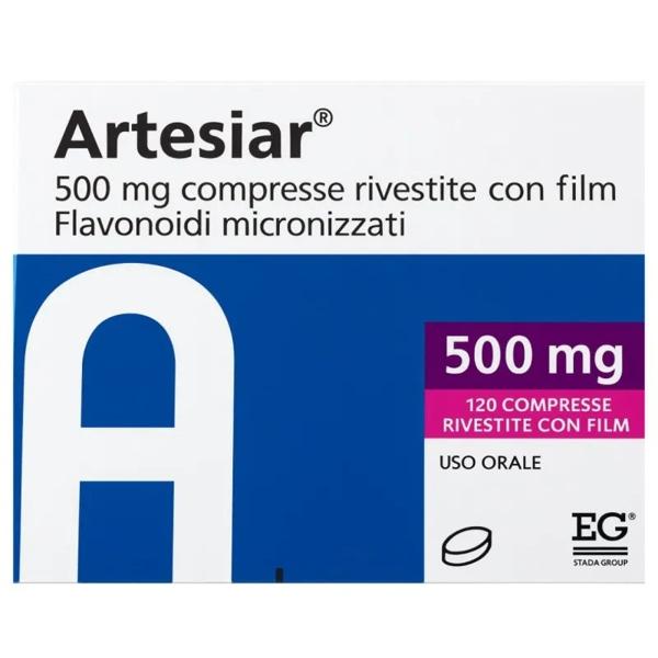Artesiar 500mg Per Insufficienza Venosa ed Emorroidi 120 Compresse
