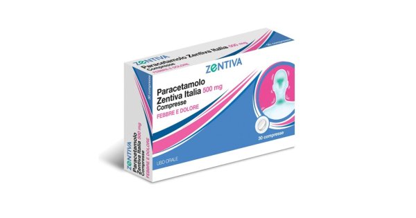 Paracetamolo Zentiva Italia 500 mg Febbre e Dolori 30 Compresse