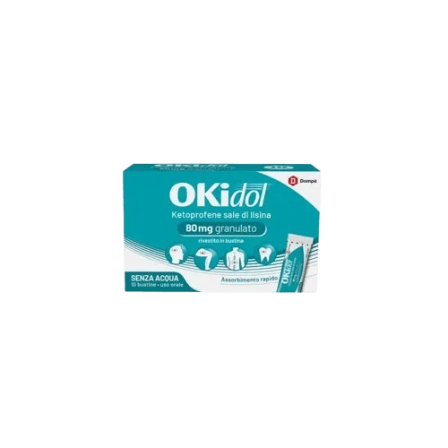 Okidol 10 Bustine Orosolubili Antinfiammatorio 80mg Ketoprofene Gusto Lime