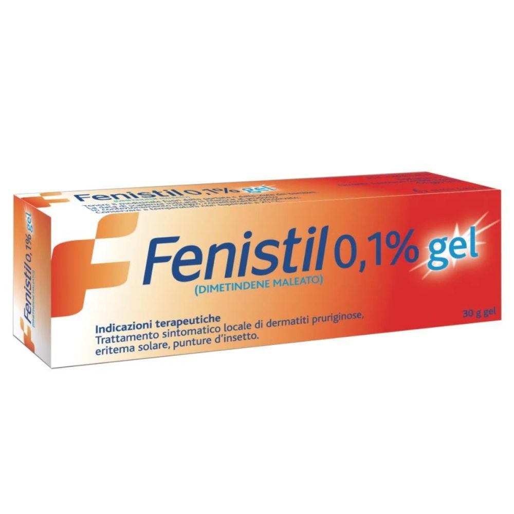 Fenistil Gel 0,1% Dimetindene maleato per Prurito Irritazioni cutanee Punture d’Insetto Eritemi e Lievi Ustioni, 30g