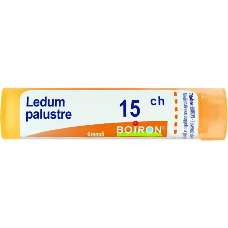 Boiron Ledum Palustre 15 CH medicinale omeopatico ad azione antidolorifica e repellente, 80 granuli