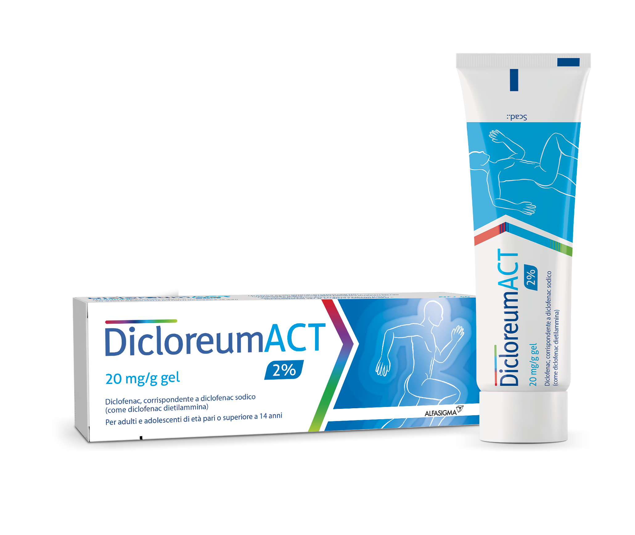DicloreumACT Gel 2% Diclofenac Antinfiammatorio per Dolore 60 g