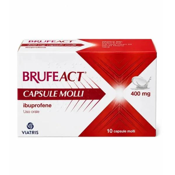 Brufeact Ibuprofene Antinfiammatorio 400 mg 10 Capsule Molli