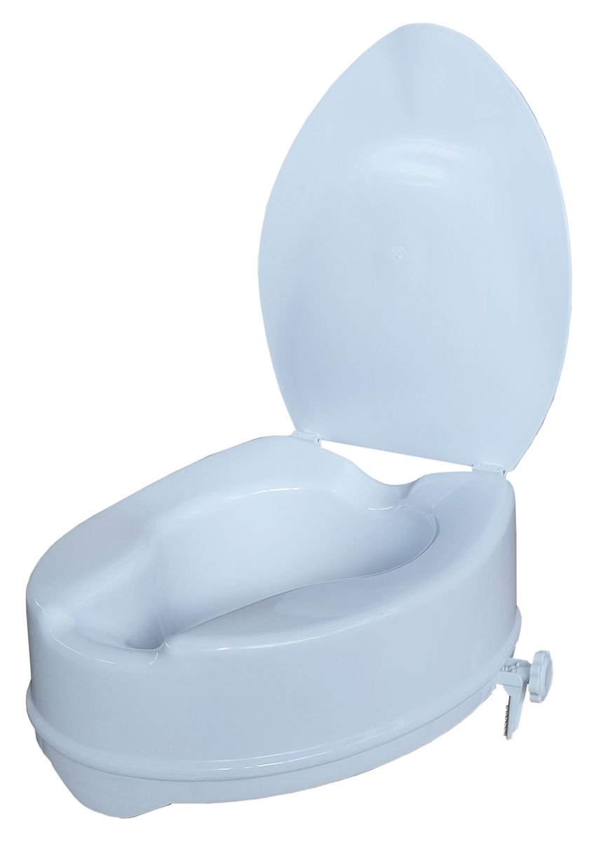 Ausilium Rialzo WC di 15 cm con Staffe e Coperchio 1 St