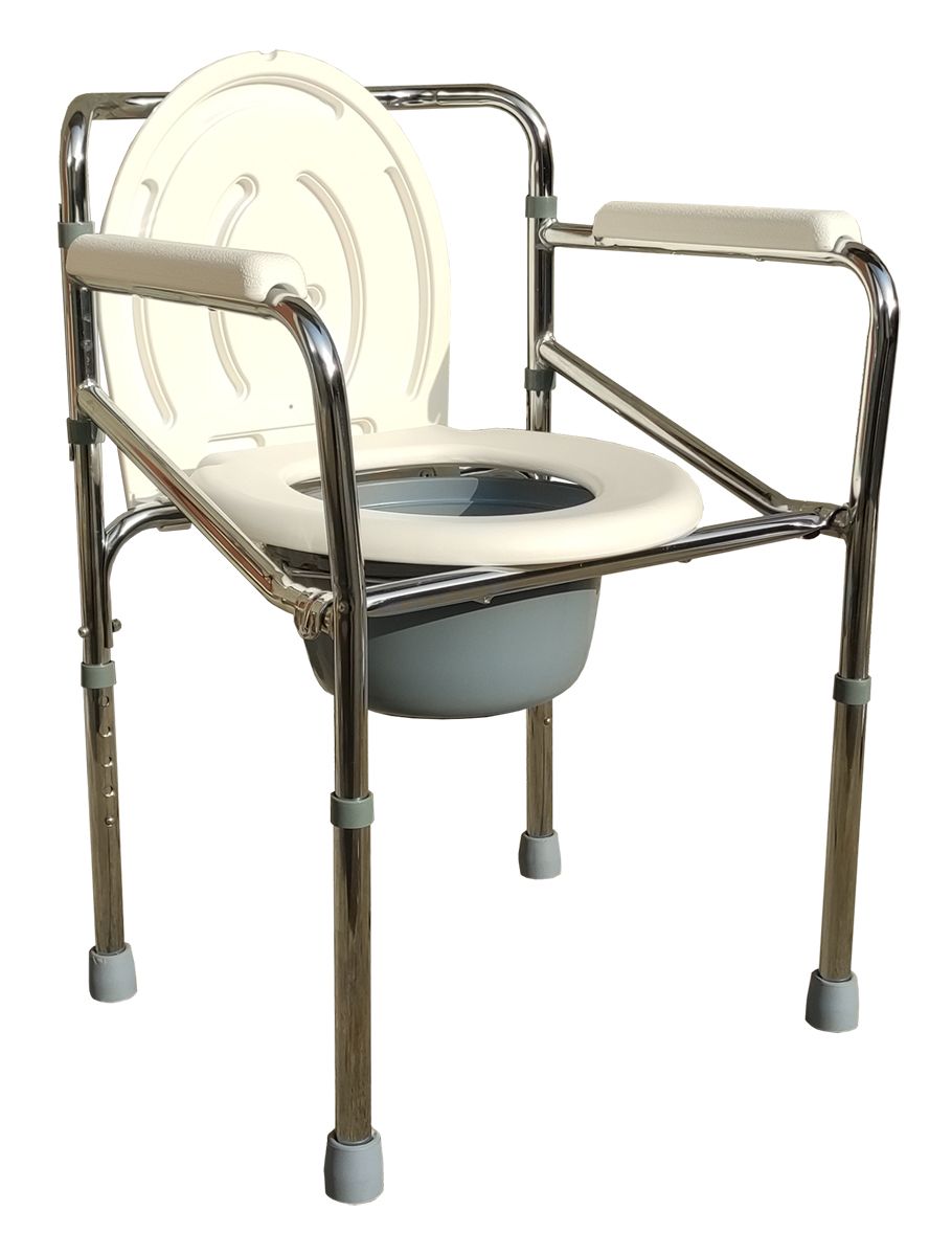 Ausilium Sedia Pieghevole Comoda 4 in 1 per Wc o Doccia Altezza Regolabile St