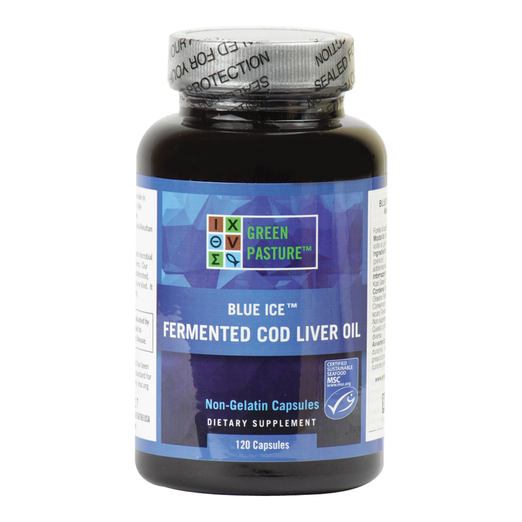 Blue Ice Olio Fegato Merluzzo Integratore Per La Salute Cardiovascolare E Articolare Con Omega 3 E Vitamine 120 Capsule