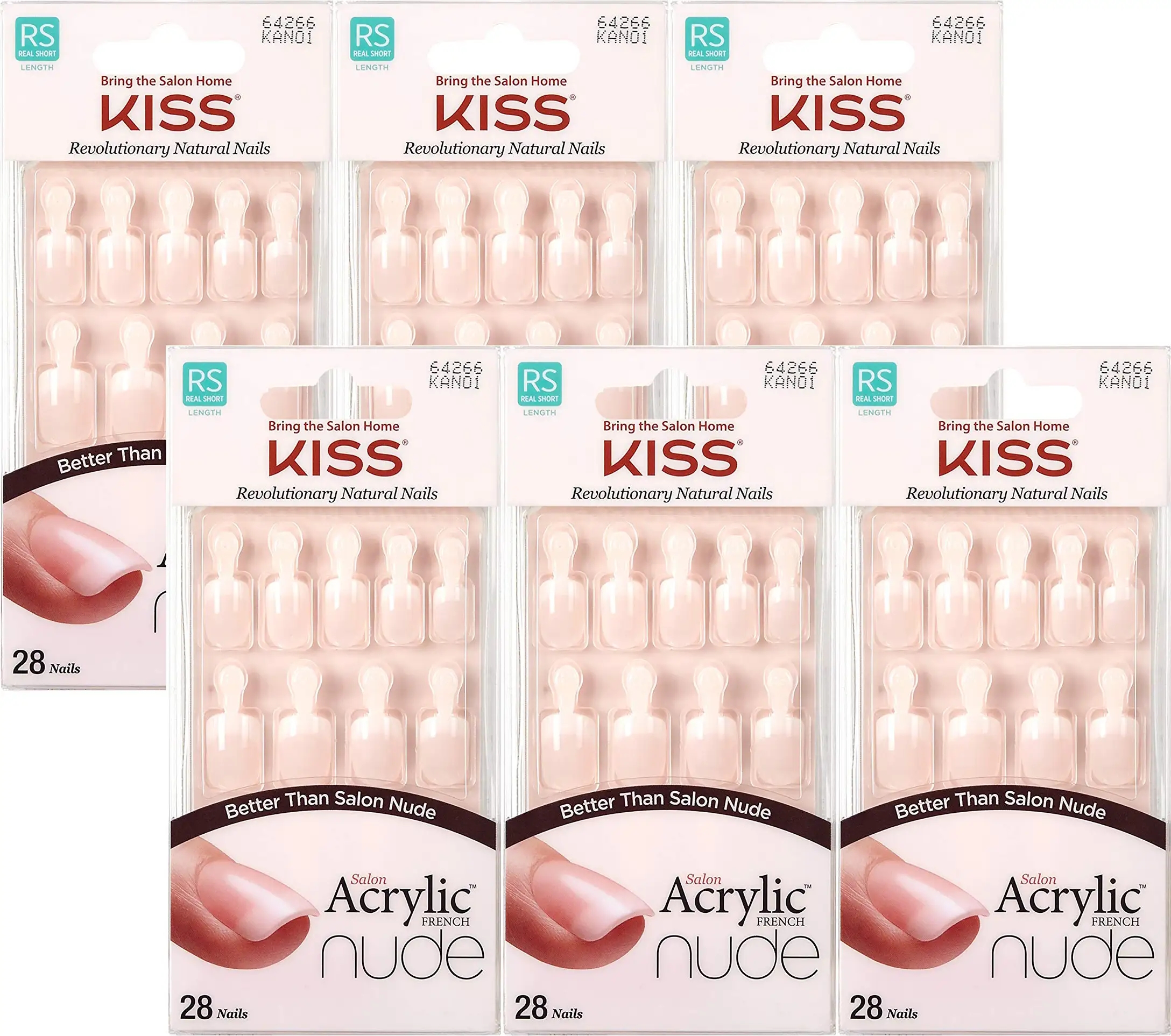 Kiss Salon Acrylic French Nude Unghie Artificiali 28 Pezzi