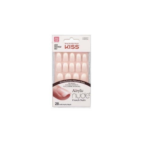 Kiss Salon Acrylic Nude French Nails 28 Unghie Artificiali Kan02c
