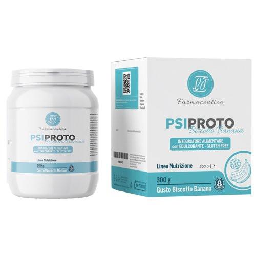 Psiproto Biscotto Banana 300g Integratore Proteico Senza Glutine con Vitamina D