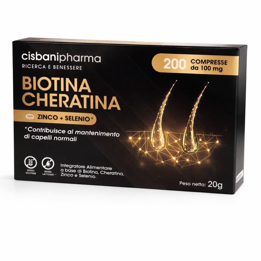 Cisbani Pharma Biotina Cheratina - integratore capelli e rinforzante unghie 200 mg — confronto prezzi