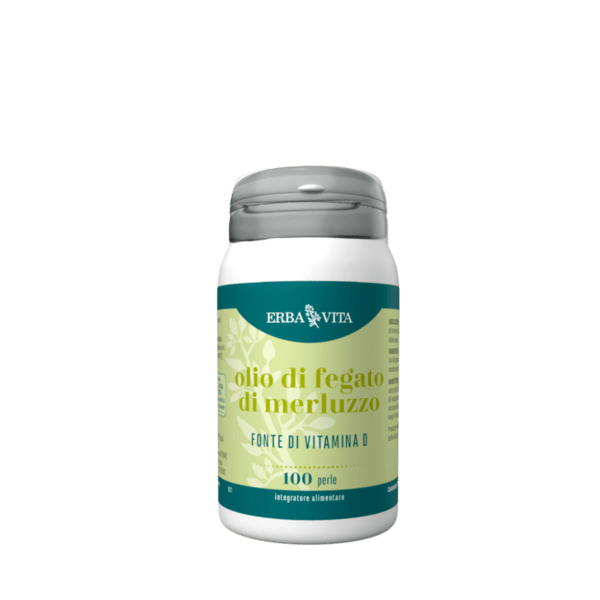 Erba Vita Olio di Fegato Di Merluzzo Integratore Ossa 100 Perle