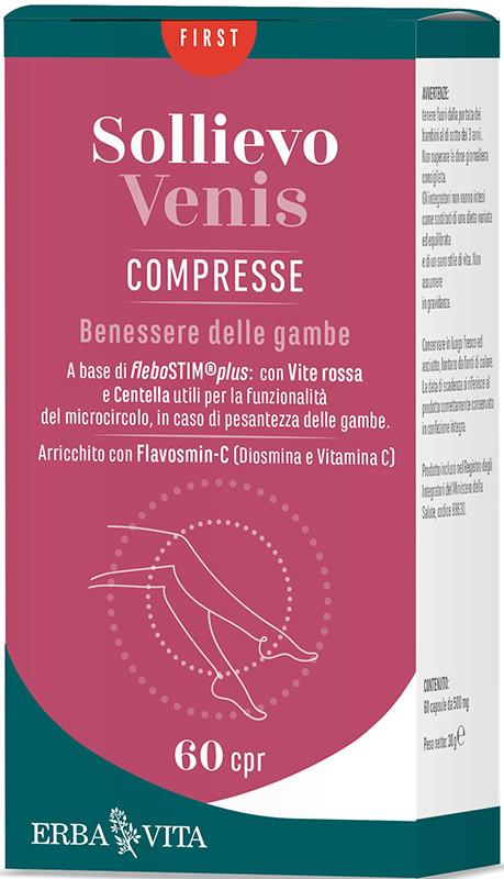 Erba Vita Sollievo Venis Plus Integratore Microcircolo 60 Capsule — confronto prezzi