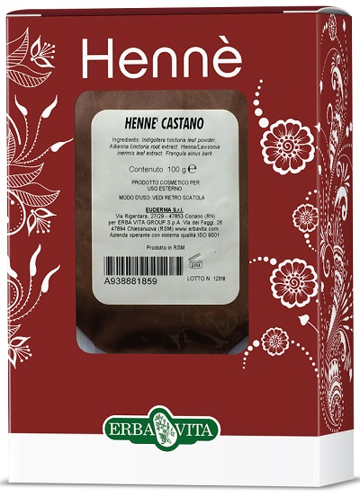 Erba Vita Hennè Color Cap Castano Tintura Per Capelli 100 g